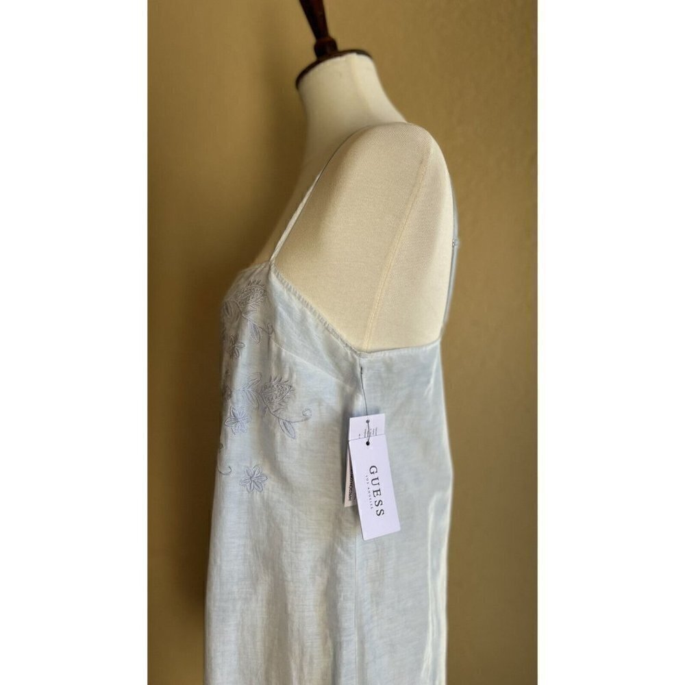 GUESS Womens Light Green Judy Embroidered Silk Blend Slip Dress Size S - Picture 9 of 10